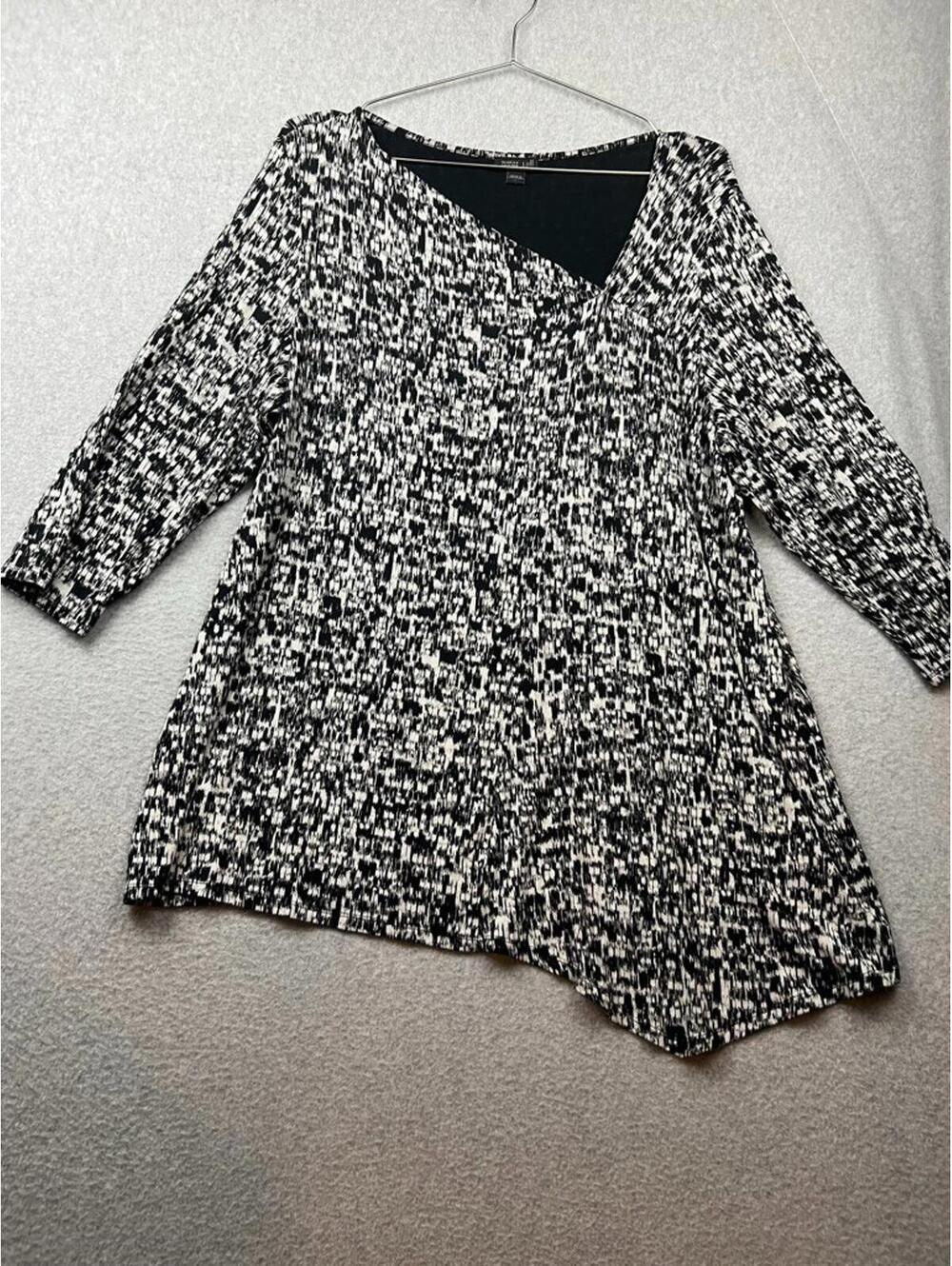 J.Jill Wearever Size L Blouse Asymmetrical Casual Stretch Modern